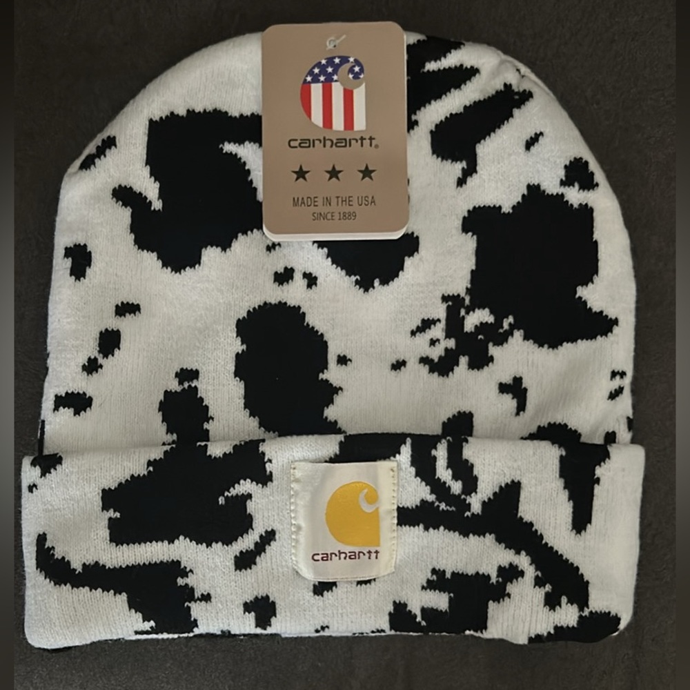 Cowprint Carhartt Beanie